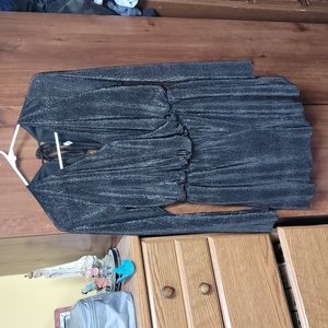 SOLD- Xhileration Large Metallic Romper